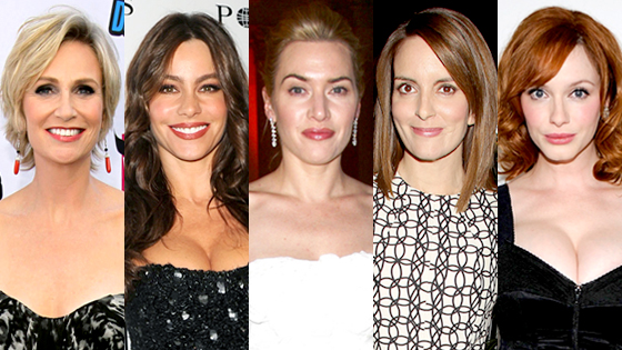 Jane Lynch, Sofia Vergara, Kate Winslet, Tina Fey, Christina Hendricks Jane Lynch, Sofia Vergara, Kate Winslet, Tina Fey, Christina Hendricks